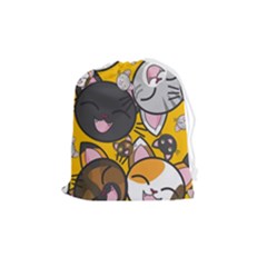 Cats-cute-kitty-kitties-kitten Drawstring Pouch (medium) by Ket1n9
