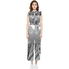 Architecture-skyscraper Women s Frill Top Chiffon Jumpsuit by Ket1n9