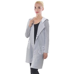Background-pattern-stripe Hooded Pocket Cardigan by Ket1n9