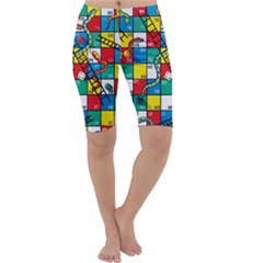 Snakes And Ladders Cropped Leggings  by Ket1n9