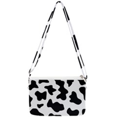 Animal-print-black-and-white-black Double Gusset Crossbody Bag by Ket1n9