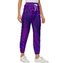 Abstract-fantastic-fractal-gradient Women s Cropped Drawstring Pants View3