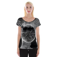 Space-universe-earth-rocket Cap Sleeve Top by Ket1n9