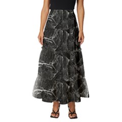 Space-universe-earth-rocket Tiered Ruffle Maxi Skirt by Ket1n9