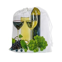 White-wine-red-wine-the-bottle Drawstring Pouch (2xl) by Ket1n9