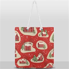 Christmas New Year Seamless Pattern Full Print Rope Handle Tote (large) by Ket1n9