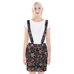 Flower Art Pattern Braces Suspender Skirt by Ket1n9
