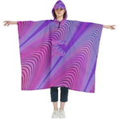 Purple-star-sun-sunshine-fractal Women s Hooded Rain Ponchos by Ket1n9