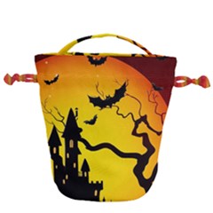 Halloween Night Terrors Drawstring Bucket Bag by Ket1n9
