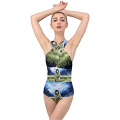 Astronaut Cross Front Low Back Swimsuit by Ket1n9
