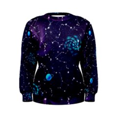 Realistic-night-sky-poster-with-constellations Women s Sweatshirt by Ket1n9
