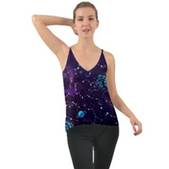 Realistic-night-sky-poster-with-constellations Chiffon Cami by Ket1n9