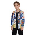 Mexican-talavera-pattern-ceramic-tiles-with-flower-leaves-bird-ornaments-traditional-majolica-style- Kids  Windbreaker View2