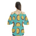 Taco-drawing-background-mexican-fast-food-pattern Flutter Sleeve T-Shirt  View2