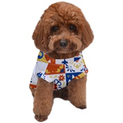 Mexican-talavera-pattern-ceramic-tiles-with-flower-leaves-bird-ornaments-traditional-majolica-style- Dog T-shirt by Ket1n9