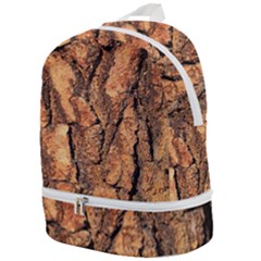 Bark Texture Wood Large Rough Red Wood Outside California Zip Bottom Backpack by Ket1n9