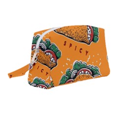 Seamless-pattern-with-taco Wristlet Pouch Bag (medium) by Ket1n9