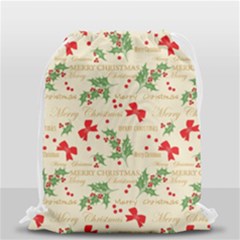 Christmas-paper-scrapbooking-- Drawstring Bag (small) by Grandong