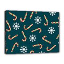 Christmas-seamless-pattern-with-candies-snowflakes Canvas 16  x 12  (Stretched) View1