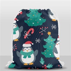 Colorful-funny-christmas-pattern      - Drawstring Bag (small) by Grandong