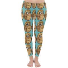 Owl Bird Cartoon Classic Winter Leggings by Grandong