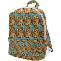 Owl-stars-pattern-background Zip Up Backpack by Grandong