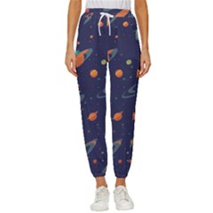 Space Galaxy Planet Universe Stars Night Fantasy Women s Cropped Drawstring Pants by Grandong