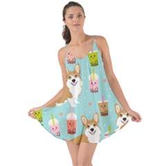 Welsh Corgi Boba Tea Bubble Cute Kawaii Dog Breed Love The Sun Cover Up by Grandong