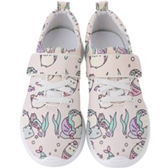 Cartoon Cat Cute Animal Design Drawing Illustration Kawaii Men s Velcro Strap Shoes by Grandong