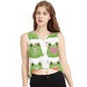 Kawaii-frog-rainy-season-japanese V-Neck Cropped Tank Top View1