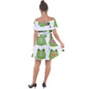 Kawaii-frog-rainy-season-japanese Off Shoulder Velour Dress View2