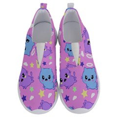 Seamless Pattern With Cute Kawaii Kittens No Lace Lightweight Shoes by Grandong
