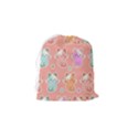 Cute Kawaii Kittens Seamless Pattern Drawstring Pouch (Small) View2