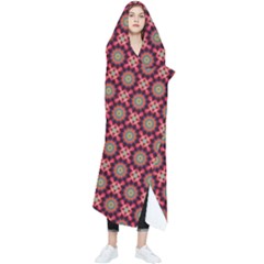 Kaleidoscope Seamless Pattern Wearable Blanket by Ravend