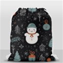 Snowman Christmas Drawstring Bag (Small) View2