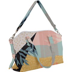 Leaves Pattern Design Colorful Decorative Texture Canvas Crossbody Bag by Vaneshop