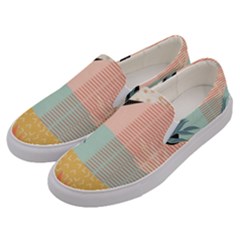 Leaves Pattern Design Colorful Decorative Texture Men s Canvas Slip Ons by Vaneshop