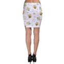 Bee Art Pattern Design Wallpaper Background Print Bodycon Skirt View2