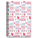 Love Mom Happy Mothers Day I Love Mom Graphic 5.5  x 8.5  Notebook View1