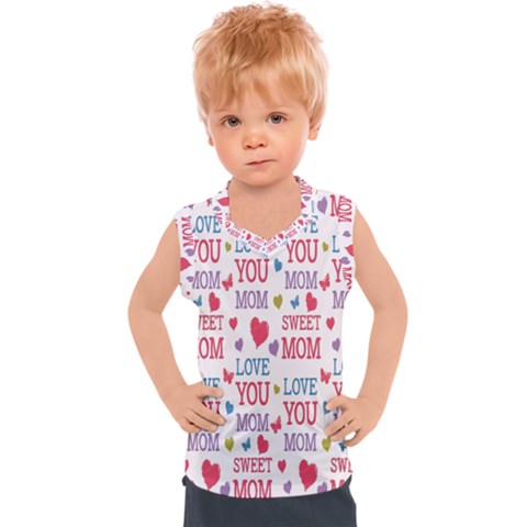 Love Mom Happy Mothers Day I Love Mom Graphic Kids  Sport Tank Top by Vaneshop
