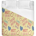 Love Mom Happy Mothers Day I Love Mom Graphic Pattern Duvet Cover (King Size) View1