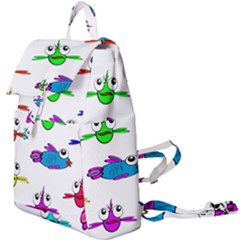 Fish Swim Cartoon Funnycute Buckle Everyday Backpack by Sapixe