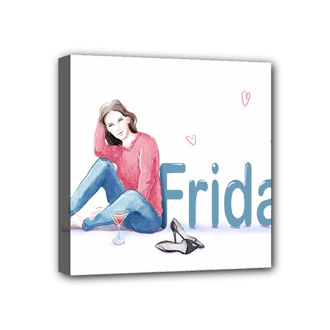 Friday Woman 3 Mini Canvas 4  X 4  (stretched) by SychEva