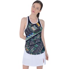 Computer Ram Tech - Racer Back Mesh Tank Top by Amaryn4rt
