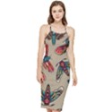 Tattoos Colorful Seamless Pattern Bodycon Cross Back Summer Dress View1