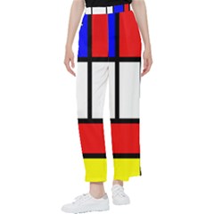 Mondrian-red-blue-yellow Women s Pants  by Amaryn4rt