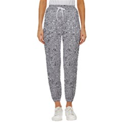 Abstract Flowing And Moving Liquid Metal Women s Cropped Drawstring Pants by Amaryn4rt