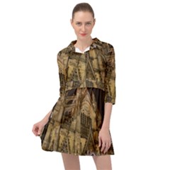 Cologne-church-evening-showplace Mini Skater Shirt Dress by Amaryn4rt