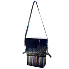 Cleveland Building City By Night Folding Shoulder Bag by Amaryn4rt