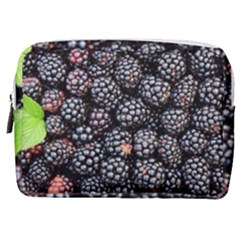 Blackberries-background-black-dark Make Up Pouch (medium) by Amaryn4rt